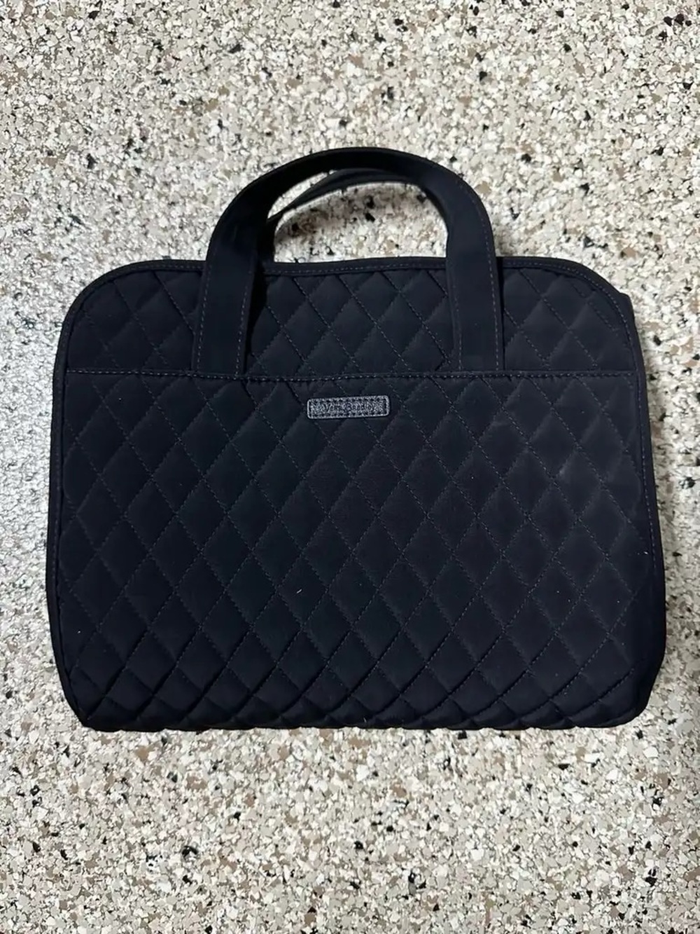 Vera Bradley Black Quilted Travel Toiletry Bag